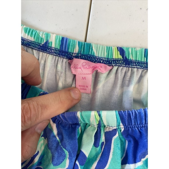 Lilly Pulitzer Marlisa Strapless Maxi Dress Palm Passage Print Size M Coastal - Picture 5 of 10